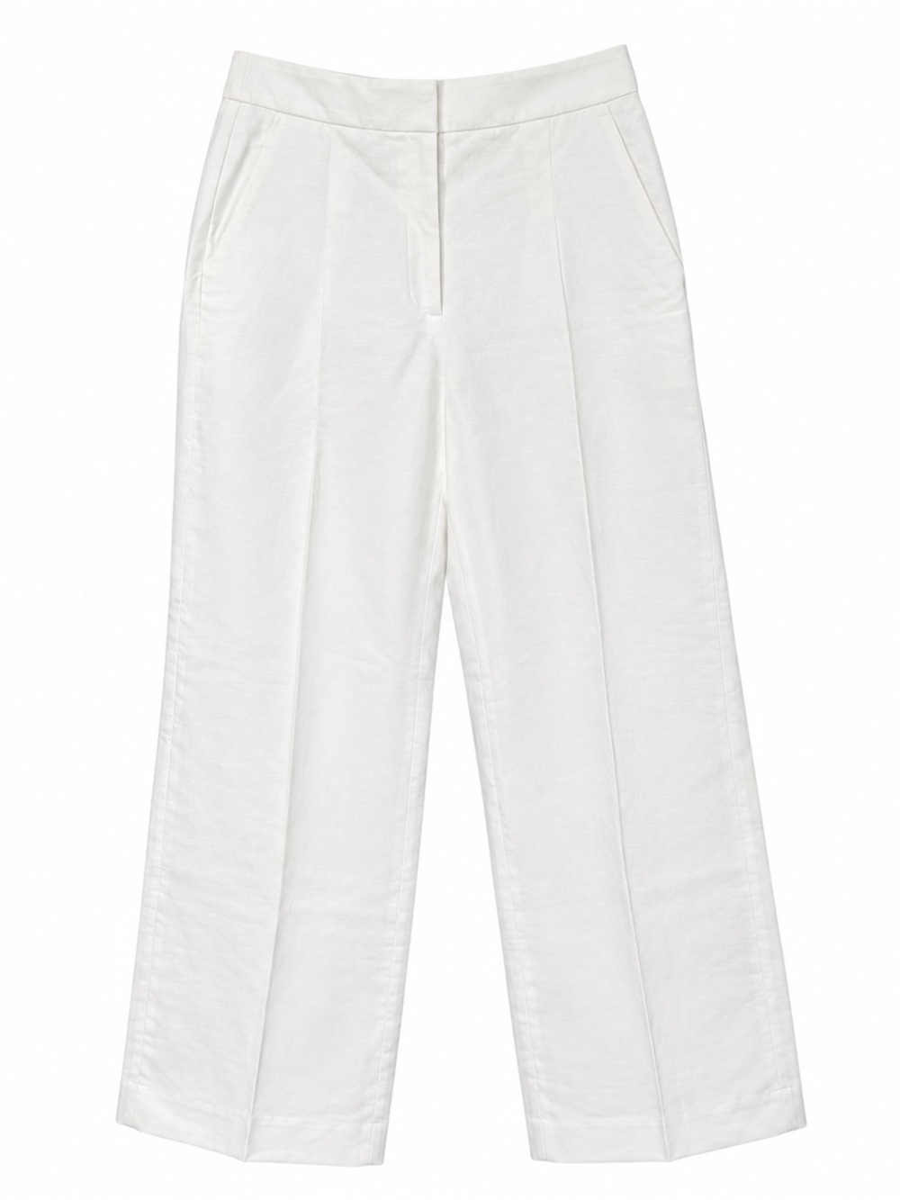 NWT! Banana Republic 8 Tencel-Linen Wide-Leg Pant White #445928